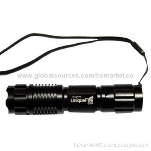 Cree R5 LED flashlight, 170-350lm, 1x AA/1x 14500, running 4 hours, aluminum lamp bodyNew